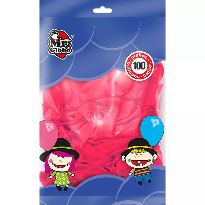 Bolsa 100 globos rojos - Mr. Globo